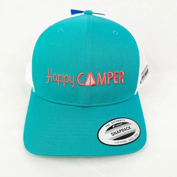 Columbia Spring Grove Happy Camper Aqua Snapback - Picture 1 of 5